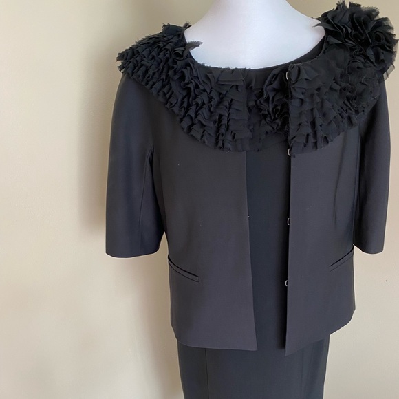 Ann Taylor 2 piece set, dress, jacket, black. - Picture 4 of 11